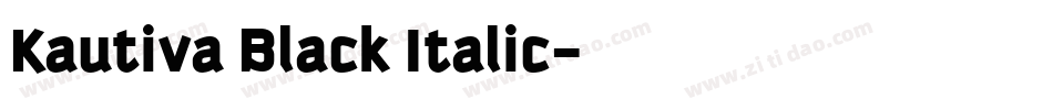 Kautiva Black Italic字体转换